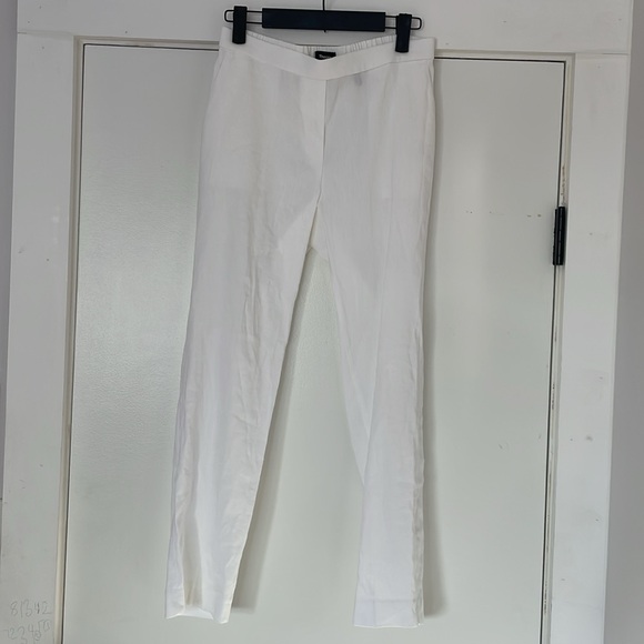 Theory Slim Cropped Crisp WhiteTrousers, Size 2 NWOT - Picture 2 of 7